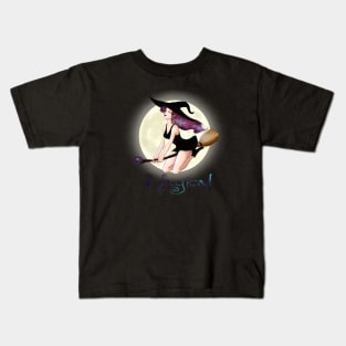 Flirty Witch Kids T-Shirt